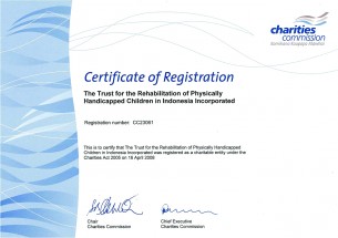 Charities Commission Certificate