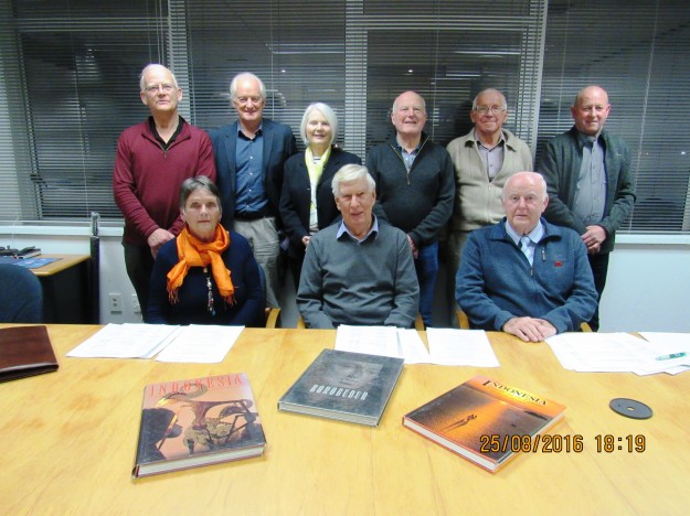 Trustees elected at the 2016 AGM: Back row from left Dr Nick Lambrechtsen QSM, Jon Neilsen, Dr Ruth Nichols,Graham Hull (Treasurer), Noel Reid, Paul Garrett. Front Row: Dale Powles (Secretary) Neil Walters CNZM, Bill Russell (Chairman).